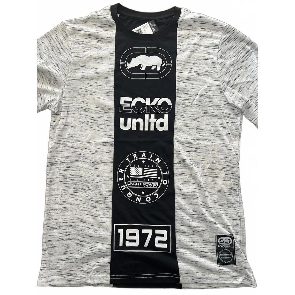 Ecko Unltd Men's Graphic T-Shirt White Space Dye